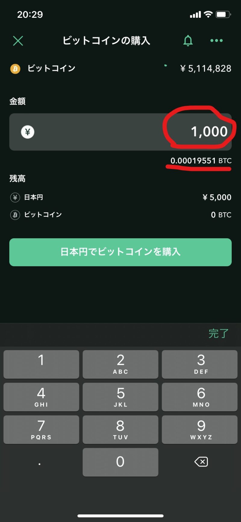 ビットコイン購入